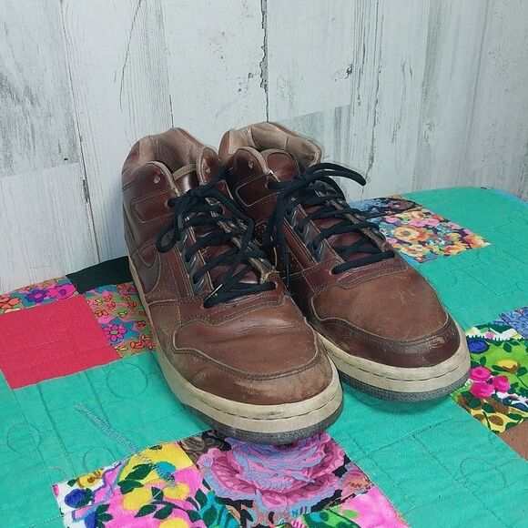 Nike Men’s Delta Force 3/4 Premium Brown Sneaker 10.5 309448-221 - Picture 1 of 14